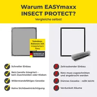 EASYmaxx Teleskop Insektenschutzgitter Weiss - Breite: 120 cm - 73 cm - UV Schutz: Keine Angaben - Für Schädling: Fluginsekten - Spinnen - Länge: 140 cm - 83 cm