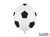 Partydeco Luftballon Fussball Ø 30 cm, 6 Stück - Packungsgrösse: 6 Stück - Grösse: 30 cm - Motiv: Fussball - Produkttyp: Luftballon - Material: Latex - Detailfarbe: Schwarz - Weiss