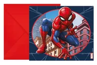 Amscan Geburtstagskarte Marvel Spiderman 6 Stück - Motiv: Spiderman - Papierformat: 9 x 14 cm - Verpackungseinheit: 1 Stück - Inkl. Couvert: Ja - Anlass: Einladung
