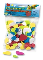 Folia Moosgummi-Stanzteile Herzen, 200 Stück - Selbstklebend: Nein - Verpackungseinheit: 200 Stück - Detailfarbe: Mehrfarbig - Grösse: Diverse Grössen