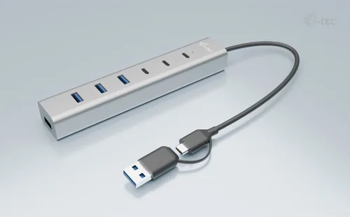 I-TEC USB-C/USB-A Charging Metal HUB -  7 Port -  3x USB-C 3.2 Gen. 1 -  4x USB-A 3.2 Gen. 1