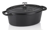 Kela Bräter Calido 23 cm, Schwarz - Material: Gusseisen - Topfart: Bräter - Kompatible Kochfelder: Glaskeramik - Gas - Halogen - Induktion - Antihaftbeschichtung: Ja - Detailfarbe: Schwarz - Set: Nein