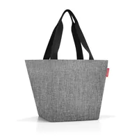 Reisenthel Tasche Shopper M Twist Silver - Breite: 51 cm - Detailfarbe: Grau - Schwarz - Material: Polyester - Höhe: 30.5 cm - Länge: 26 cm