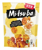 Mitsuba Indian Crispies 85 g - Produkttyp: Crackers - Nährwertangabe pro: 100 g - Energiegehalt (in kj): 2218 KJ - Energiegehalt (in kcal): 536 Kcal - Fett: 29.6 g - Davon gesättigte Fettsäuren: 2.7 g