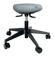 Leitz 65770095 sedia a sella Seduta imbottita Grigio Schiuma Nero Rotelle Metallo