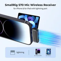 Smallrig S70RX-L Drahtloser Mikrofonempfänger Schwarz - Bauweise: Empfänger - Anwendungsbereich: Video - Wandlerprinzip: Keine Angabe - Richtcharakteristik: Keine - Schnittstellen: Lightning - Set: Nein