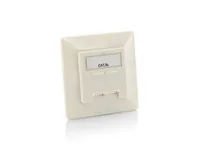 Equip Cat6a UnterputzdoseFrontplatte 2xRJ45 455Stk RAL9010