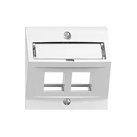 Feller EDIZIOdue Montageset Keystone - Detailfarbe: Weiss - Montage: Unterputz - E-Nr.: 878156000 - Serie: EDIZIOdue - Schirmung: Nein - Schnittstellen: 2x RJ-45