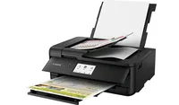 Canon Multifunktionsdrucker PIXMA TS9550a WLAN - Druckertyp: Farbig - Total Fassungsvermögen Papierzuführungen: 200 Seiten - Mobildruck: Ja - Anzahl Papierzuführungen (maximal): 2 - Druckgeschwindigkeit (farbig): 10 ppm - Druckgeschwindigkeit (schwarz-wei
