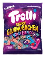Trolli Gummibonbons Glühwürmchen Verry Berry 200 g - Produkttyp: Gummibonbons - Nährwertangabe pro: 100 g - Energiegehalt (in kj): 1417 KJ - Energiegehalt (in kcal): 33 Kcal - Fett: 0 g - Gesättigte Fettsäuren: 0 g