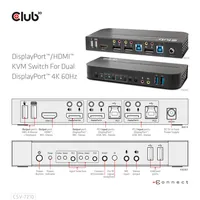 CLUB3D CSV-7210 Tastatur/Video/Maus (KVM)-Switch Schwarz