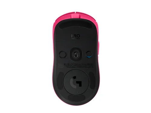 Logitech Gaming-Maus PRO 2 LIGHTSPEED - Maus Features: RGB-Beleuchtung - Seitliche Zusatztasten - Programmierbare Tasten - Scrollrad - Integrierter Speicher - Bedienungsseite: Universal - Detailfarbe: Pink - Gewicht: 80 g - Verbindungsart: Verkabelt - Kab