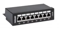INTELLINET 8-Port Cat6a Patchpanel FTP Desktop schwarz