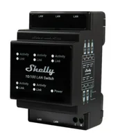 Shelly Smart Home LAN Switch - Produkttyp: Schaltaktoren - System-Kompatibilität: Amazon Alexa - Google Assistant - Protokoll: LAN - Systemkommunikation: Wireless - Detailfarbe: Schwarz