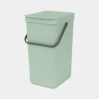 Brabantia Recyclingbehälter Sort & Go 16 l, Hellgrün - Material: Kunststoff - Fassungsvermögen: 16 l - Anzahl Behälter: 1 - Detailfarbe: Hellgrün - Form: Eckig