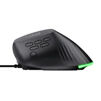 Trust Gaming-Maus GXT 145 Rexxa Schwarz 12800 dpi - Maus Features: Beleuchtung - Daumentaste - Programmierbare DPI-Einstellung - Programmierbare Tasten - RGB-Beleuchtung - Scrollrad - Umschaltbare DPI-Auflösung - Vertikales Design - Bedienungsseite: Recht