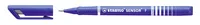 STABILO Fineliner SENSOR 189 Fein (F), Blau - Strichstärke: Fein (F) - Set: Nein - Verpackungseinheit: 1 Stück - Eigenschaft-Stift: Keine - Anwender: Schule - Büro - Erwachsene - Fasermaler & Fineliner Art: Fineliner