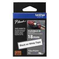 BROTHER P-Touch TZE-FX241 black on white 18mm