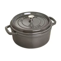 Staub La Cocotte 24cm rund Graphit-grau,Gusseisen