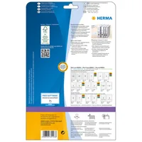 HERMA 65123 non-adhesive label 125 pc(s) White Rectangle