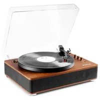 Fenton Plattenspieler mit Bluetooth RP162 Dunkelbraun - Detailfarbe: Dunkelbraun - Plattenspieler Antriebsart: Riemenantrieb - Platte Geschwindigkeit: 45 U/min - 33? U/min - 78 U/min - Tonabnehmer: Dabei - Tonarm: Gerade - Anwender: HiFi