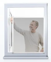 Windhager Teleskopfenster Stretch 80 x 90 cm, Weiss - Produkttyp: Fliegengitter Fenster - Breite: 61 cm - UV Schutz: Nein - Für Schädling: Fluginsekten - Länge: 4.4 cm