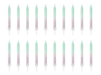 Partydeco Kerze Ombre 20 Stück - Detailfarbe: Mint - Lila - Packungsgrösse: 20 Stück - Motiv: Meerjungfrau - Anlass: Geburtstag
