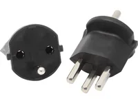 Max Hauri Fixadapter Schuko – Typ 23 Schwarz - Detailfarbe: Schwarz - Stromanschluss Seite A: T23 - Schalter: Nein - Stromanschluss Seite B: Schuko - Typ: Fixadapter