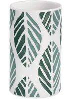 Kleine Wolke Leaf Polyresin Round Single Freestanding bathroom tumbler