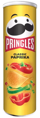 Pringles Chips Classic Paprika 185 g - Produkttyp: Paprika & Scharfe Chips - Nährwertangabe pro: 100 g - Energiegehalt (in kj): 2154 KJ - Energiegehalt (in kcal): 516 Kcal - Fett: 29 g - Davon gesättigte Fettsäuren: 2.9 g