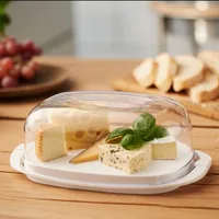 Rotho Käseglocke Fresh 2.3 l, Transparent - Anwendungszweck: Hartkäse - Materialtyp: Kunststoff - Material: Kunststoff - Detailfarbe: Transparent - Set: Nein