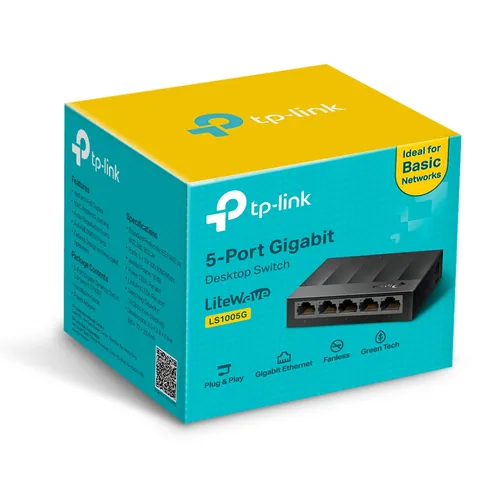 TP-LINK LiteWave 5Port Gigabit Switch LS1005G Desktop Plastic Case