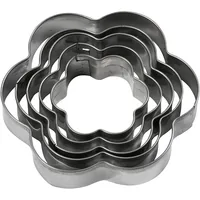Creativ Company Guetzli-Ausstecher-Set 8 cm 5 Stück, Blume - Materialtyp: Metall - Stehkeks: Nein - Motiv: Blume