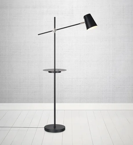 Markslöjd Stehleuchte LINEAR 1L Schwarz - Betriebsart: Netzbetrieb - Lampensockel: E14 - Farbtemperatur Kelvin: Je nach Leuchtmittel - Gesamtleistung: 40 W - Dimmbar: nicht dimmbar - Lichtfarbe: Je nach Leuchtmittel