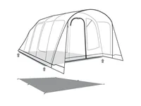 Outwell Footprint für Denver & Colorado 5 Air - Produkttyp: Zeltbodenunterlage - Material: Polyethylen (PE) - Nachhaltigkeit: Nicht angegeben - Sportart: Camping - Farbe: Grau