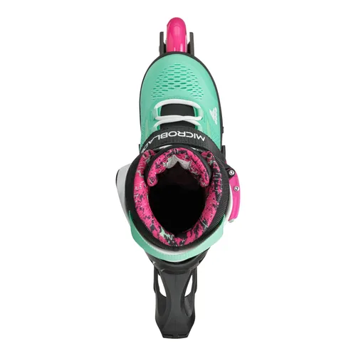 ROLLERBLADE Inline-Skates Microblade XT Schwarz/Meergrün, 33-36.5 - Schuhgrösse (EU): 33-36.5 - Kugellager Norm: SG3 - Anzahl Rollen: 4 - Farbe: Schwarz - Grün - Zielgruppe: Kinder - Verschluss: Klettverschluss - Schnürung - Schaftschnalle