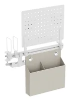 Logilink Lochplatten-BüroschienenorganizerKombination, weiß