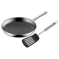 WMF Bratpfanne Profi Resist 2-teilig - Material: Cromargan - Pfannentyp: Bratpfanne - Kompatible Kochfelder: Glaskeramik - Gas - Halogen - Induktion - Elektro - Antihaftbeschichtung: Ja - Detailfarbe: Schwarz - Set: Ja
