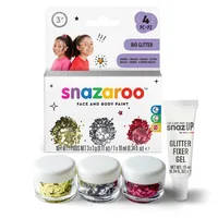 Snazaroo Glitzer Set Grob, 3 Farben - Produktart Styling: Effektschminke - Set: Ja - Detailfarbe: Gold - Rot - Silber