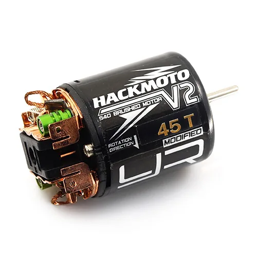 Yeah Racing Brushed Motor Hackmoto V2 540 45T - Motorart: Brushed - Wellendurchmesser: 3.1 mm - Motorensteuerung: Sensorless - Leerlaufdrehzahl pro Volt: 1200 kV - Aussendurchmesser: 35.5 mm - Länge: 50 mm