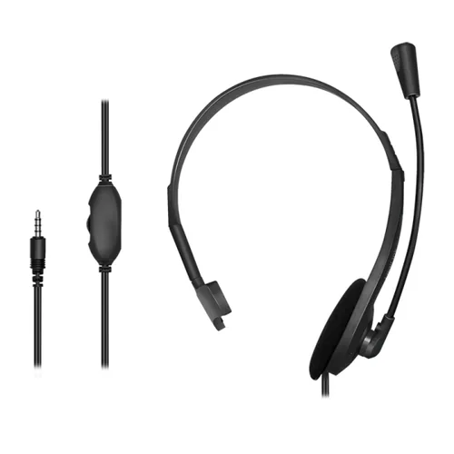 LogiLink HS0054 headphones/headset Wired Head-band Office/Call center Black