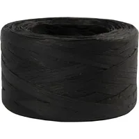 Creativ Company Geschenkband Raffiabast 8 mm x 100 m, Schwarz - Breite: 8 mm - Länge: 100 m - Verpackungseinheit: 1 Stück - Detailfarbe: Schwarz - Band-Art: Geschenkband