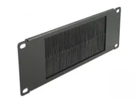 Delock Bürstenleiste 2HE , Schwarz - Detailfarbe: Schwarz