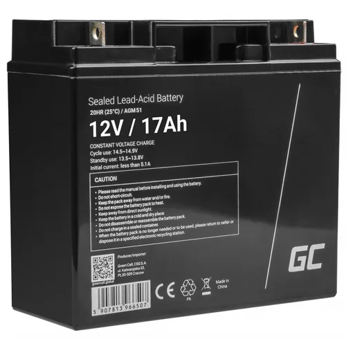 Green Cell Bleisäure AGM51 17Ah/12V