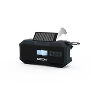 Noxon DAB+ Radio Dynamo Solar 411 Anthrazit - Widerstandsfähigkeit: IPX5 - Radio Tuner: DAB+ - FM - Stromversorgung: Akkubetrieb - Solarbetrieb - USB - Detailfarbe: Anthrazit - Streaming Formate: Keine - Ausstattung: Batteriestandanzeige - Display - Schlu