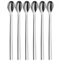 WMF Longdrinklöffel Nuova 6 Stück, Silber - Produkttyp: Longdrinklöffel - Material: Cromargan - Griffmaterial: Cromargan - Spülmaschinenfest: Ja - Verpackungseinheit: 6 Stück - Detailfarbe: Silber
