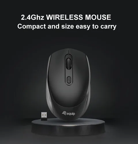 Equip Kompaktmaus Wireless Dual Mode 4Btn LR schwarz