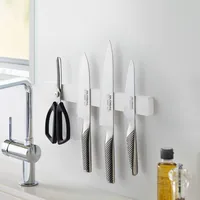 Yamazaki YA05201 knife block Magnetic strip knife block Acrylonitrile butadiene styrene (ABS), Resin White