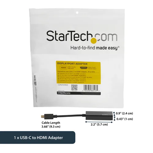 StarTech.com USB-C to HDMI Adapter - 4K 60Hz