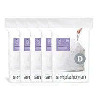 Simplehuman Müllbeutel Code D, 20 l, 100 Stück - Parfümiert: Nein - Volumen: 20 l - Trageriemen: Ja - Material: Kunststoff